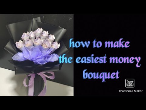 how to make money flowers bouquet